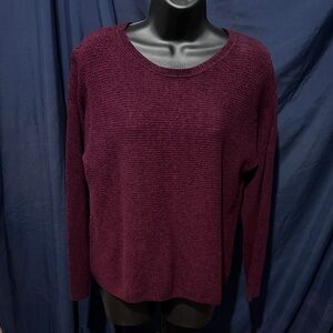 Apt. 9 Women's Deep Plum Crew Neck Sweater